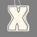 Letter "X" Air Freshener Tag